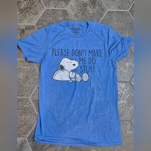 Peanuts Snoopy Blue Graphic Dog T-Shirt